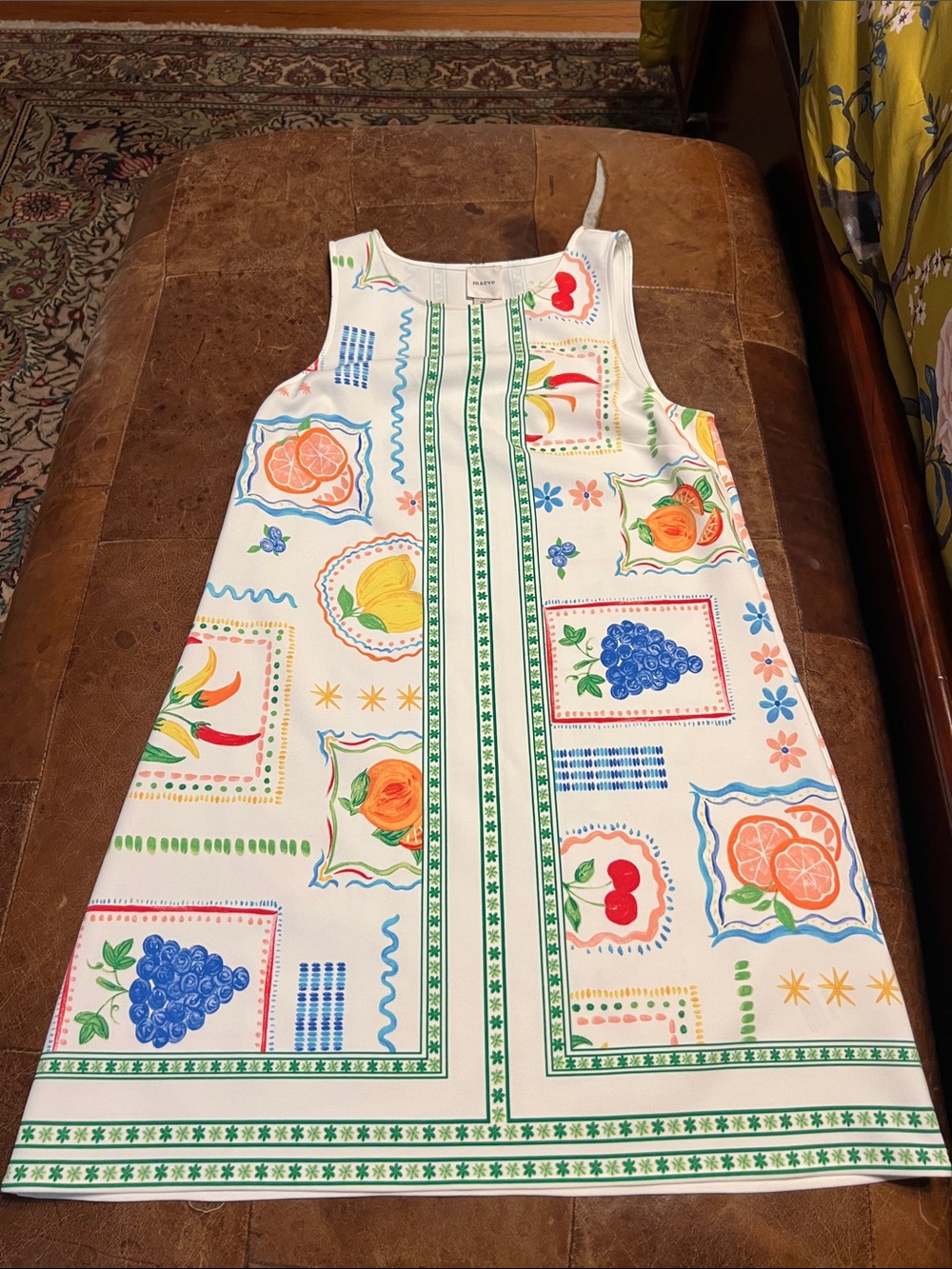Anthropologie Maeve fruit print shift mini dress